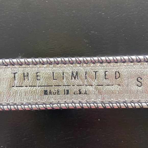 The Limited Black and Silver Belt w Silver Tip Sz Small - Picture 3 of 4